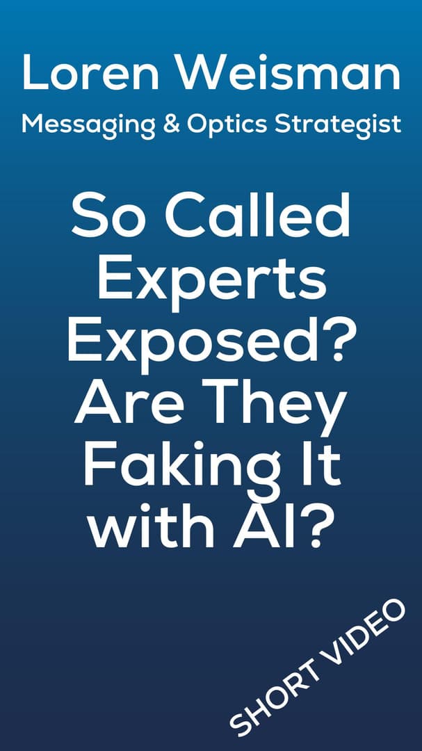 So Called Experts Exposed? Are They Faking It with AI?
