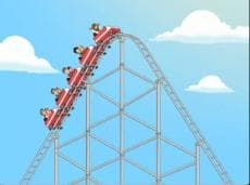 Barry Gibb Rides a Roller Coaster