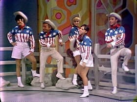 Sally Field, Terry-Thomas, Joby Baker, Godfrey Cambridge, Jerry Lewis, John Wayne